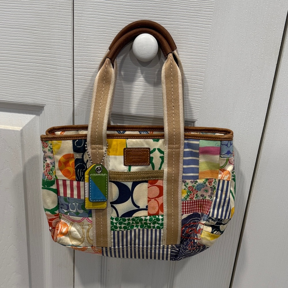 Coach Multicolor Patchwork Tote Bag